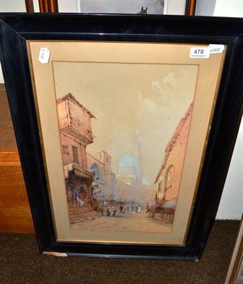 Lot 478 - F Catano, watercolour street scene