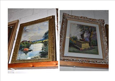 Lot 481 - Sidney Agnew Mercer, FRSA, 'Norfolk Broads', together with other works by the same artist 'Tomb and