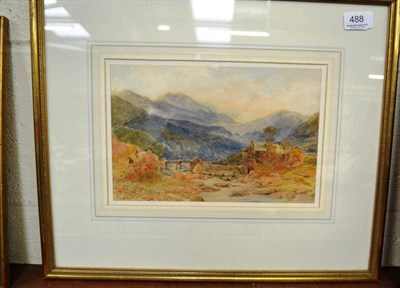 Lot 488 - John Keeley 1878, watercolour, Beddgelert