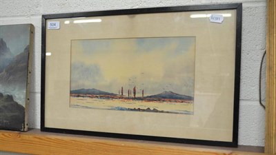 Lot 504 - A Hulk framed watercolour seascape