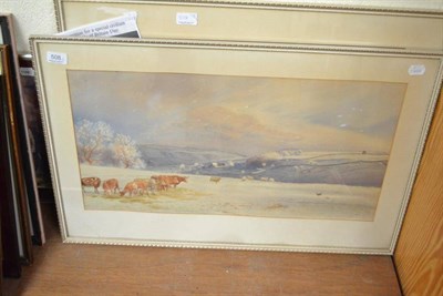 Lot 508 - A framed watercolour landscape signed and dated Mabel Hill 96, together with a watercolour of...