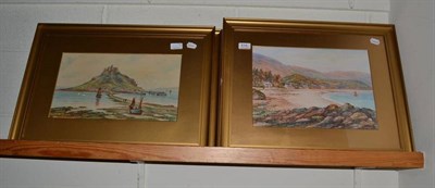 Lot 514 - Four watercolours by Thomas Herbert Victor (1894-1980) 'St. Michael's Mount, Cornwall', 'Enys...