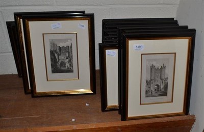 Lot 519 - A collection of framed engravings from Allen's Yorkshire