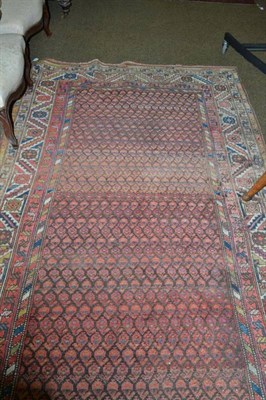 Lot 529 - Kurdish Rug Persian Azerbaijan The walnut field with rows of boteh enclosed by cream borders of...