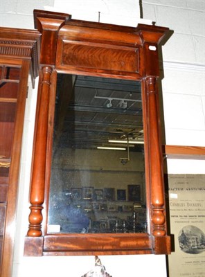 Lot 533 - A mahogany pier glass with twin columns