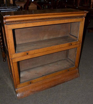 Lot 552 - A Globe Wernicke style oak two section bookcase