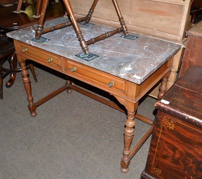 Lot 557 - Waring & Gillows marble top washstand