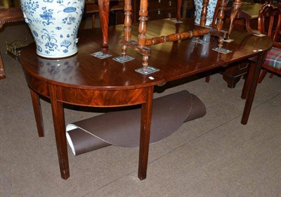 Lot 564 - Mahogany D-end dining table