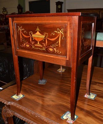 Lot 575 - Inlaid sewing table