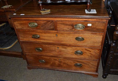 Lot 579 - A Georgian mahogany chest of small proportions