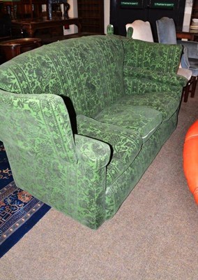 Lot 593 - Green upholstered Parker Knoll-style sofa