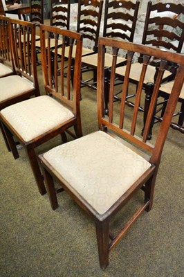 Lot 607 - A set of six George III chairs upholstered en suite with the preceding lot