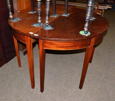 Lot 619 - A pair of mahogany D-ends from a dining table