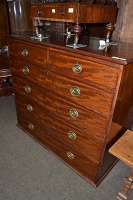 Lot 633 - A 19th century mahogany straight fronted chest