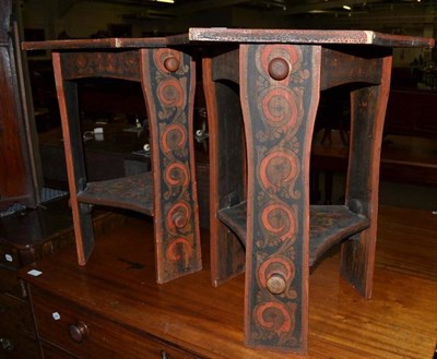 Lot 635 - A pair of painted occasional tables