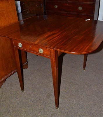 Lot 655 - A mahogany Pembroke table with end drawer