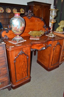 Lot 663 - Victorian mahogany pedestal sideboard