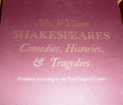 Lot 30 - William Shakespeare's First Folio, Norton facsimile, quarter leather, slipcase