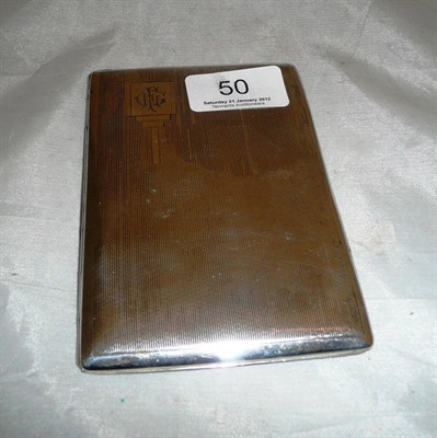 Lot 50 - A silver cigarette case, 6.15oz