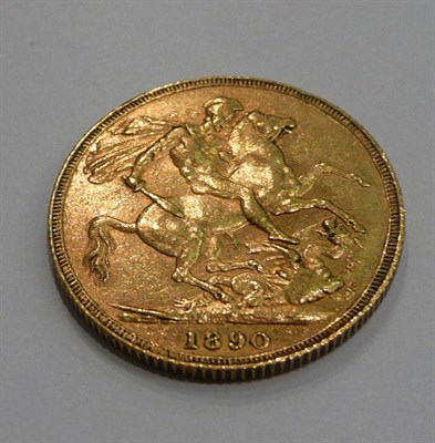 Lot 90 - A Victorian veiled head gold sovereign, 1890