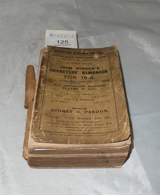 Lot 125 - John Wisden's Cricketers' Almanack for 1914, original wraps, worn