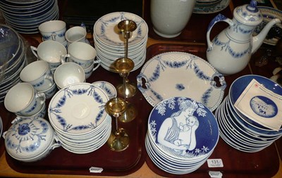 Lot 131 - A B&G twelve setting tea service and twenty two Royal Copenhagen/B&G mother's day plates on two...