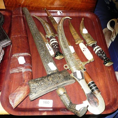 Lot 160 - Eight various Indian daggers