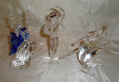 Lot 169 - Three Swarovski Crystal Magic of Dance figures - Antonio 2003, Isadora 2002 and Anna 2004, boxed