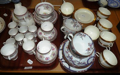 Lot 271 - Two trays of breakfast and tea wares including Shelley, Royal Worcester and Copeland & Garratt...