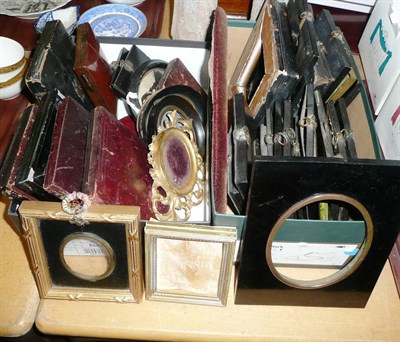 Lot 275 - Two boxes of miniature and other frames