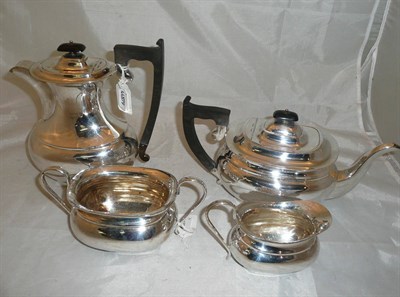 Lot 283 - A silver four piece tea service, Sheffield 1959, 58.9oz