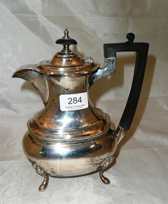 Lot 284 - Silver coffee pot, Sheffield 1921, gross weight 18.9 oz