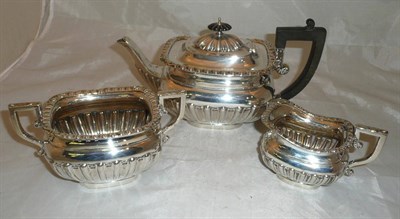 Lot 290 - Silver three piece tea service, Birmingham 1900, gross weight 37.4 oz