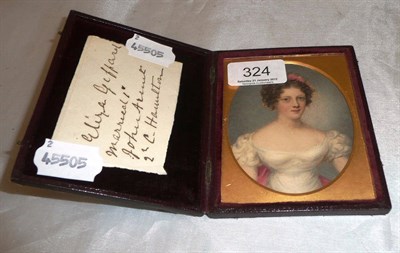 Lot 324 - An early 19th century miniature portrait of Lady Eliza Gifford