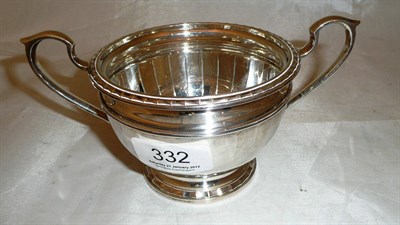 Lot 332 - A twin-handled silver sugar bowl, Birmingham 1932, 7.7oz