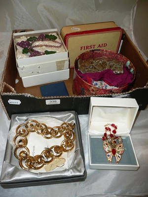 Lot 339 - A quantity of costume jewellery including Givenchy necklace etc