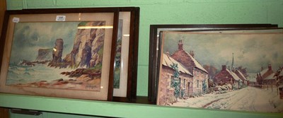 Lot 398 - A set of eight topographical views by D R Sellars, watercolours, including Frenchie, Fyffe