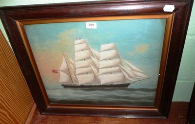 Lot 399 - A Chinese export picture of a sailing ship