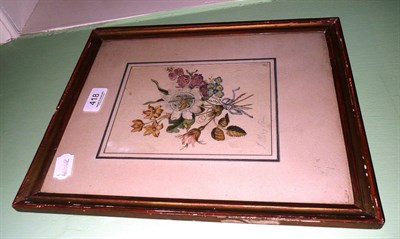 Lot 418 - John Clayton watercolour of flowers