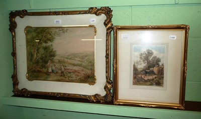 Lot 432 - Horace Hammond after Myles Birkett-Foster country scene with figures together with two etchings...