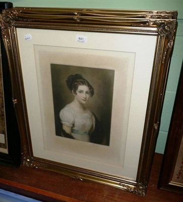 Lot 441 - Three framed Victorian mezzotint portraits