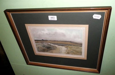 Lot 443 - Joseph Pighills, watercolour of a moorland scene