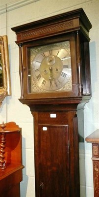 Lot 458 - A late 18th century oak longcase clock with brass dial