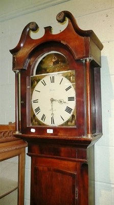 Lot 461 - Oak and mahogany crossbanded longcase clock - Yeates Penrith