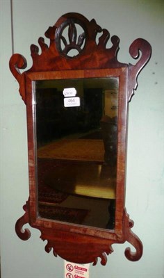 Lot 464 - A small Georgian fret carved wall mirror