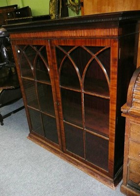 Lot 484 - The upper section to a Georgian mahogany bookcase