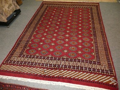 Lot 509 - Pakistani Bokhara carpet Punjab, the rust field with a Salor Turkman design