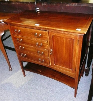 Lot 513 - Inlaid music cabinet