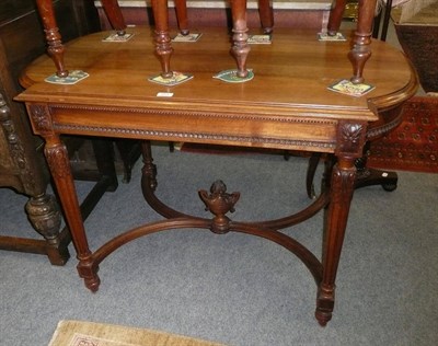 Lot 551 - Late 19th century French walnut centre table in Louis XVI style