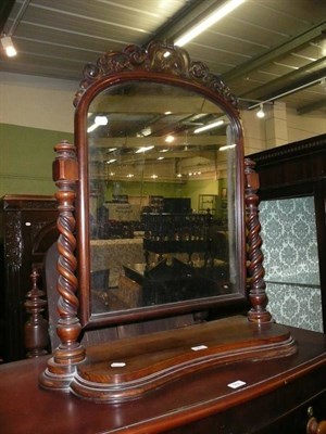 Lot 561 - * A Victorian rosewood dressing table mirror